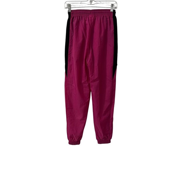 2023 Reebok Retro Style Pink & Black Nylon Parachute Jogger Wind Pants XS - Picture 6 of 12
